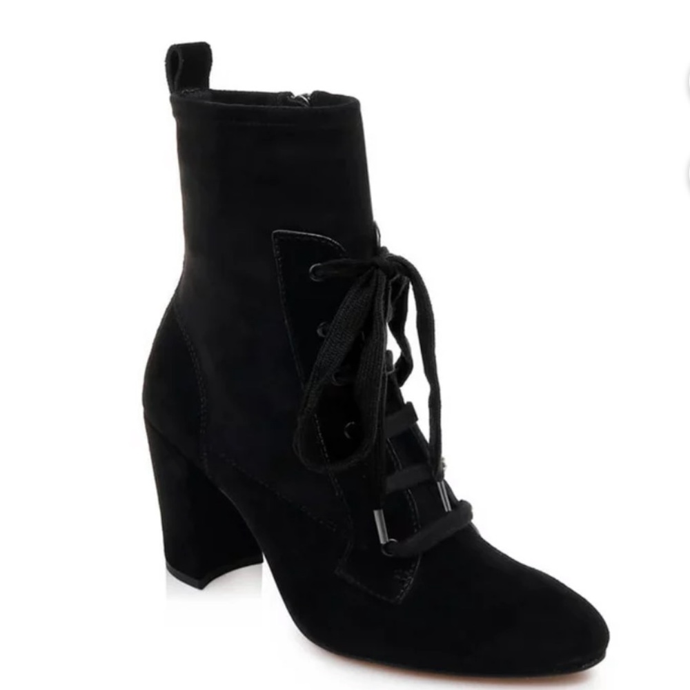 Splendid Suede Black lace up bootie
